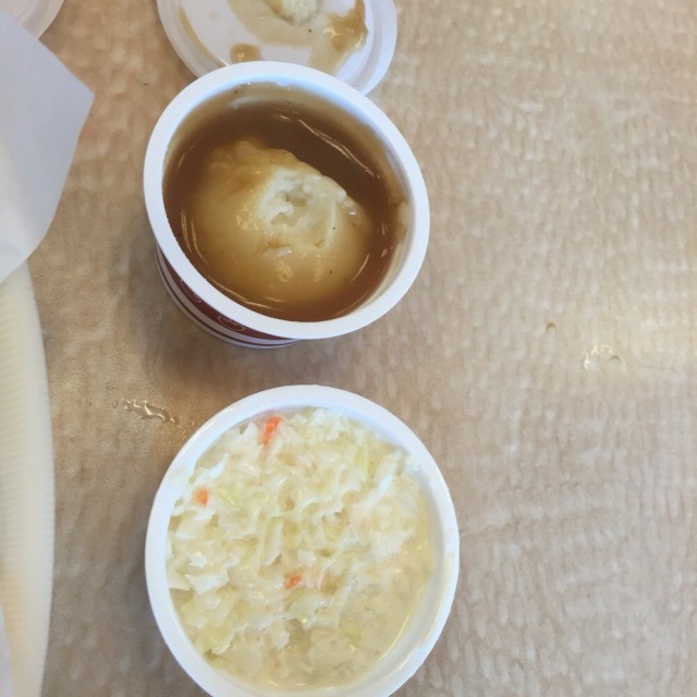 Coleslaw and Smashed Potato