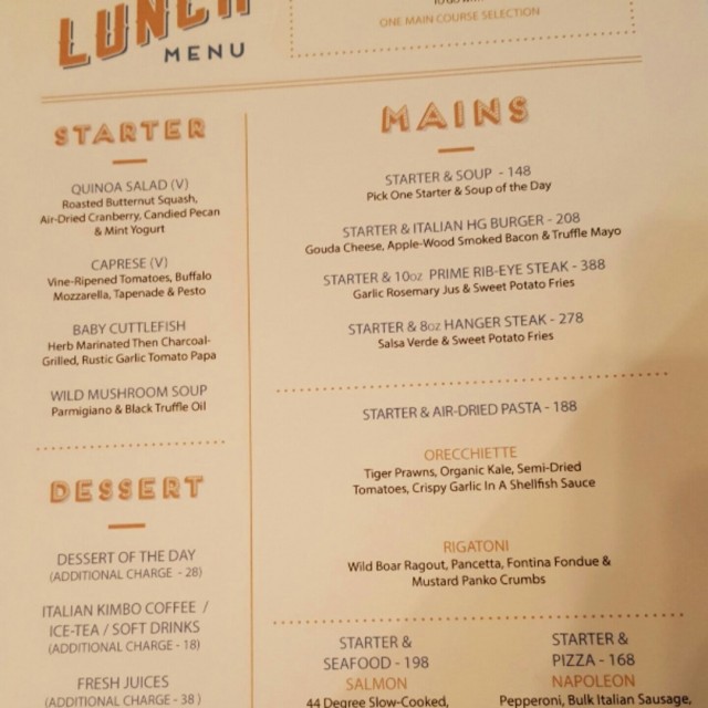 8月份 set lunch menu