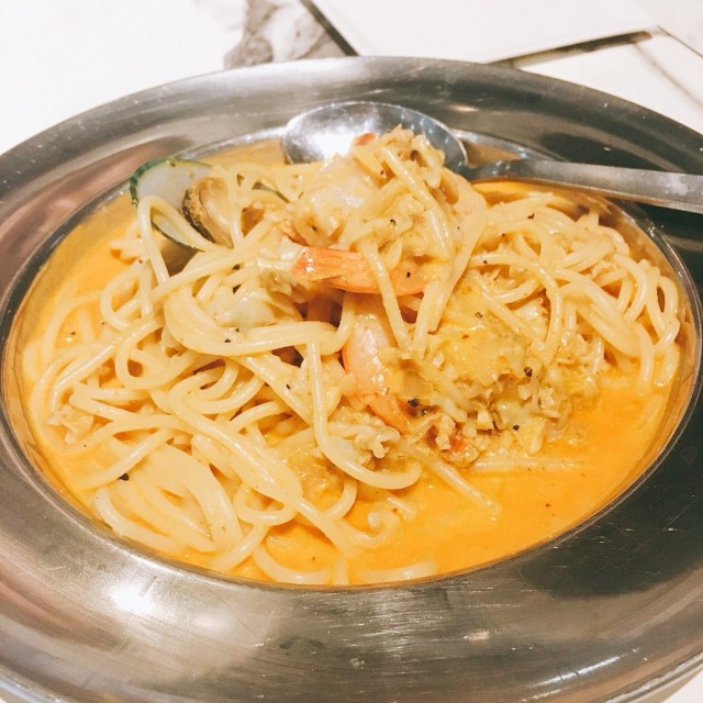 Tom Yum Seafood Pasta
