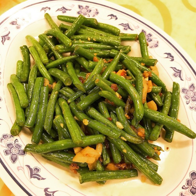 French Beans with Dried Shrimps & Chilli (四季豆）