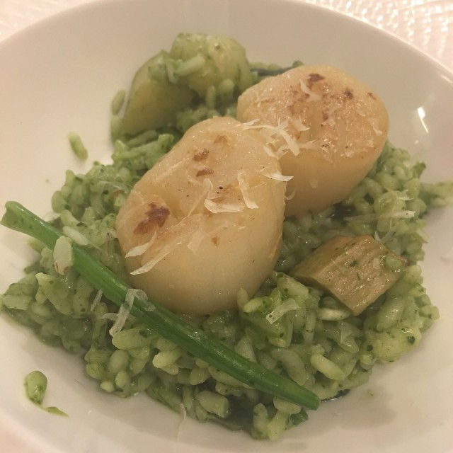 忌廉菠菜帶子意大利飯