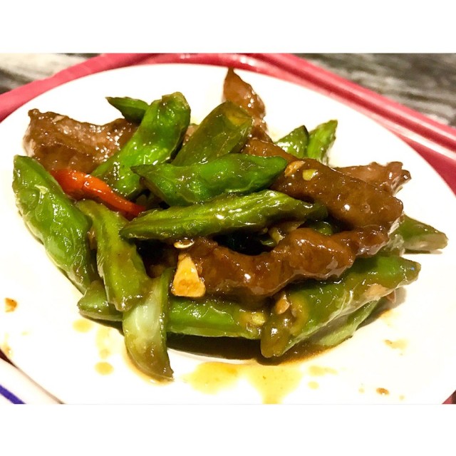 牛肉炒豆莢
