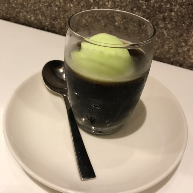 Chilled Herbal Jelly with Lime Sorbet