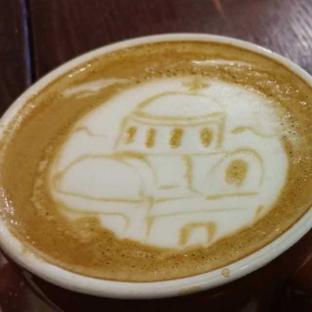 Ginger salted caramel flat white