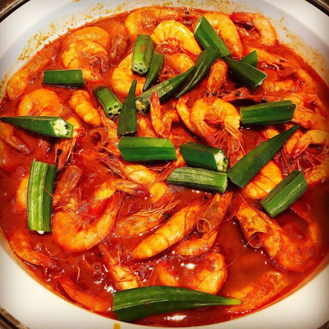 Wok-Fried Nonya Sambal Prawns