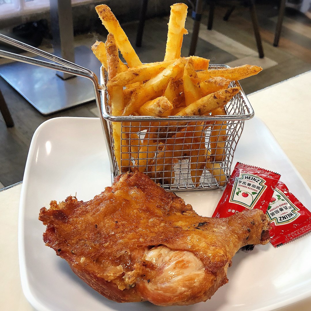 下午茶餐:炸鸡脾薯条