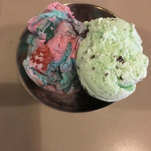 Mint And Rainbow Ice Cream