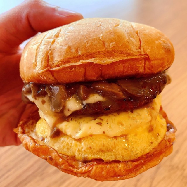 Mushroom Swiss CROISSAN'WICH with Egg